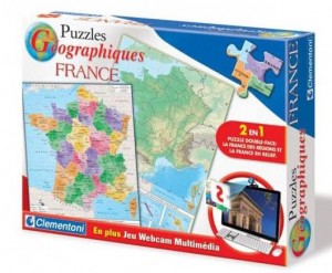 puzzle geographique La France  multimedia Clementoni