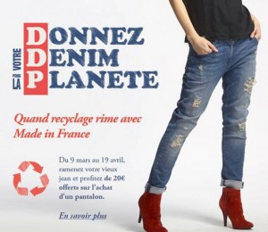 reprise ancien jeans chez DDP