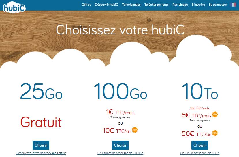 stockage en ligne hubiC PROMO