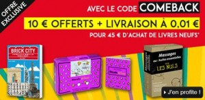 10 euros dès 45 euros d’achats de livres en promo