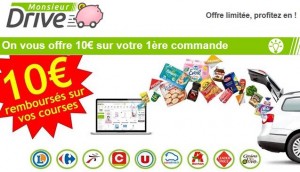 10 euros offerts sur vos achats en drive