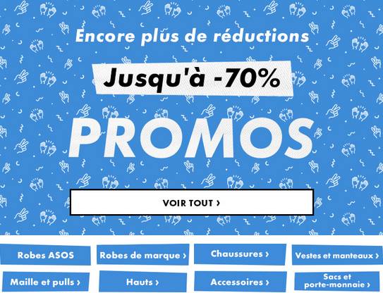 Nouvelle démarque Asos ! Jusqu’à moins 70% sur la mode femme et homme !