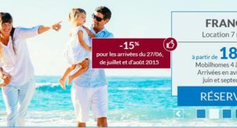 185 euros les 8 jours 7 nuits en Camping 4 ou 5 étoiles (mer et océan) en mobilhome 4/6 personnes