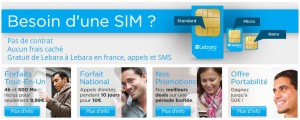 carte sim gratuite LEBARA Mobile