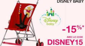 Disney Baby : 15% de remise immédiate sans minimum (code promo Carrefour)