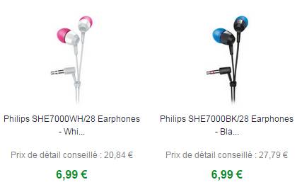 ecouteurs Philips SHE7000
