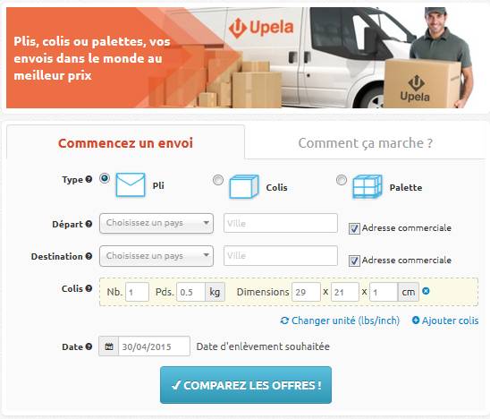 Malin : Trouvez le plus bas prix pour envoyer un colis avec le comparateur Upela (France et Etranger) !
