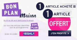 opération 1 gratuit pour 1 acheté chez Tati