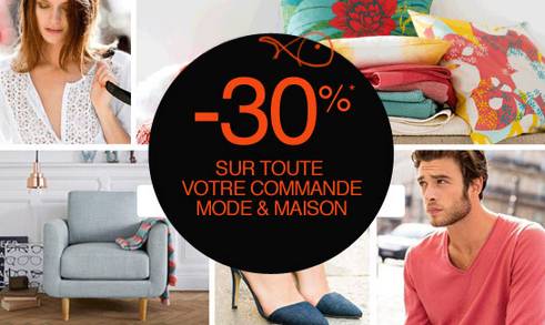 30% de remise sur La Redoute jusqu’à ce soir (cumulable) !