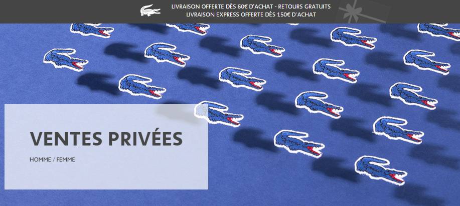 Vente privée Lacoste : 30% de remise sur plus de 150 articles !