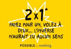 1 billet Vueling acheté = 1 gratuit