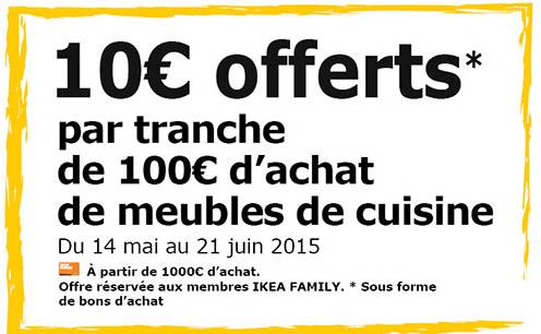 Ikea : 10 euros offerts tous les 100 euros sur le mobilier de cuisine