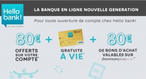 160 euros offerts pour l’ouverture d’un compte Hello Bank 