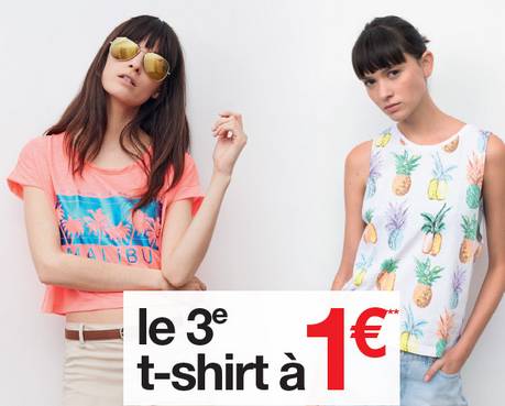 Jennyfer : le troisième t-shirt à 1 euro