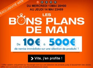 bons plans de mai Boulanger 