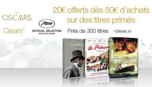 Cannes, Oscars, Cesar 20 euros de remise pour 50 euros d’achat