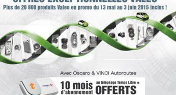 1 article Valeo acheté sur Oscaro = 10 mois d’abonnement au télépéage Temps Libre Vinci offert ( sans engagement)