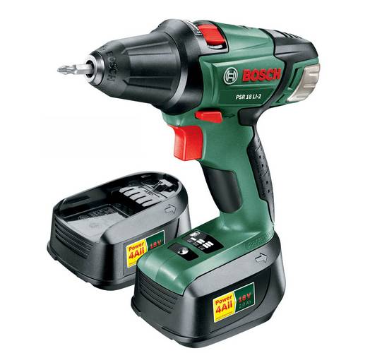 129,99 euros la perceuse visseuse Bosch Expert sans fil PSR 18 LI-2 (coffret avec 2 batteries 18V Lithium-Ion)