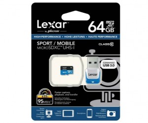 carte MicroSDXC Lexar 64 Go 95Mosec lecteur USB 3.0