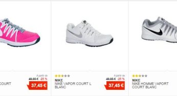 37,45 euros les chaussures de tennis Nike Performance Vapor Court (homme et femme) – au lieu de 55 euros)