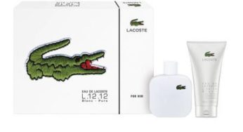 Coffret Eau de Lacoste L.12.12 Blanc 100ml + gel douche 150ml à 45 euros port inclus
