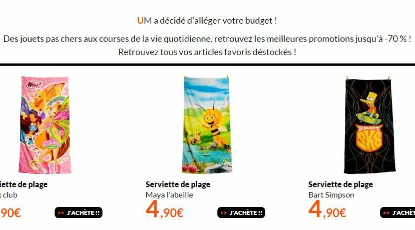 draps de plage pour enfant pas cher
