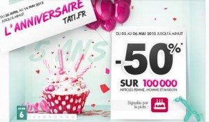 offre anniversaire Tati