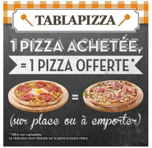 pizza gratuite Tablapizza