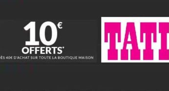 Tati maison & Deco : 10 euros de remise pour 40 euros d’achats