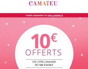 10 euros de remises sur Camaieu