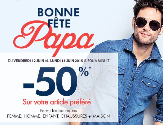 FÊTE DES PÈRES TATI ! 50% de remise sur l’article de votre choix