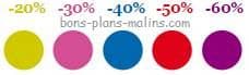 pastilles couleurs 2015 des soldes La Halle 