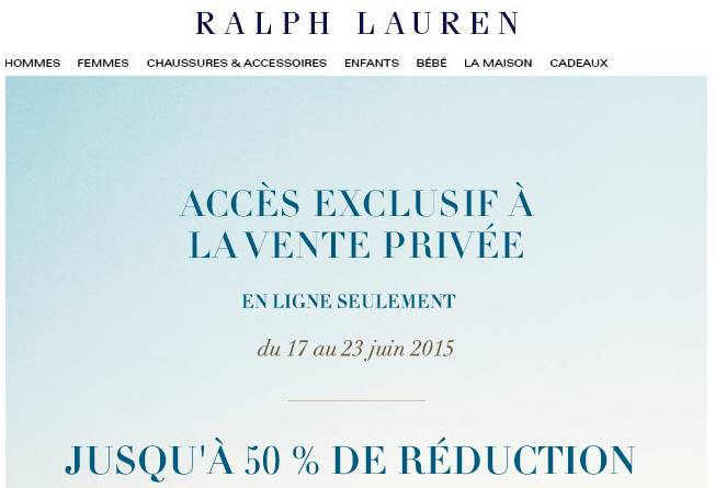 Pré-soldes Ralph Lauren d’été