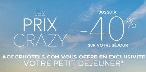 Prix Crazy Accor Hôtel