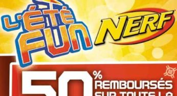 Tous les Nerf et Nerf Rebelle 50% remboursés jusqu’à la fin du mois