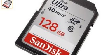 Moins de 60 euros la carte SDXC SanDisk 128Go Ultra (40 mo/s)