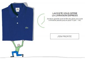 livraison Chronopost gratuite sans minimum sur LACOSTE