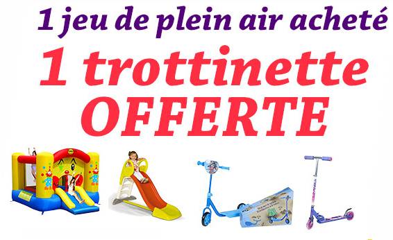 1 trottinette gratuite pour 1 jeu de plein air acheté (Cdiscount)