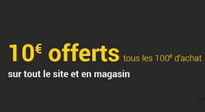 10 euros tous les 100 euros pour les adhérents Fnac