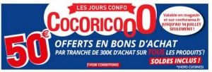 CONFORAMA 50 euros par tranche de 300 euros