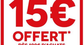 Darty 15 euros offerts en carte cadeau dés 100 euros d’achat