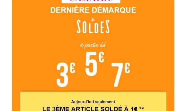 Dernière démarque Soldes Camaïeu