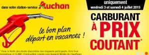 Essences a prix coutant chez Auchan