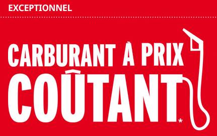 Départ en vacances ! Prix coûtant sur l’essence en stations Auchan, Intermarché, Netto et Cora !