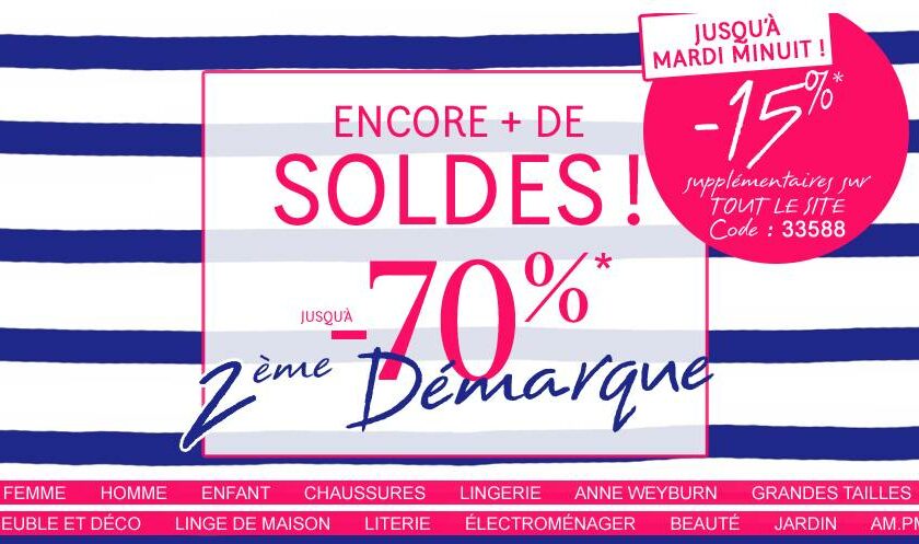 Soldes La Redoute remise en plus