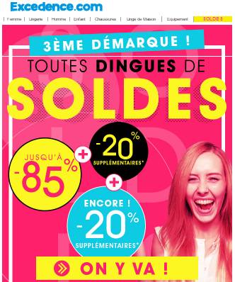 Troisième démarque Excedence : encore 20% moins cher !