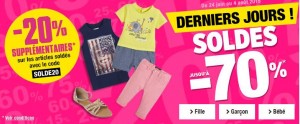 rabais supplémentaires sur les vêtements enfants et bébé 