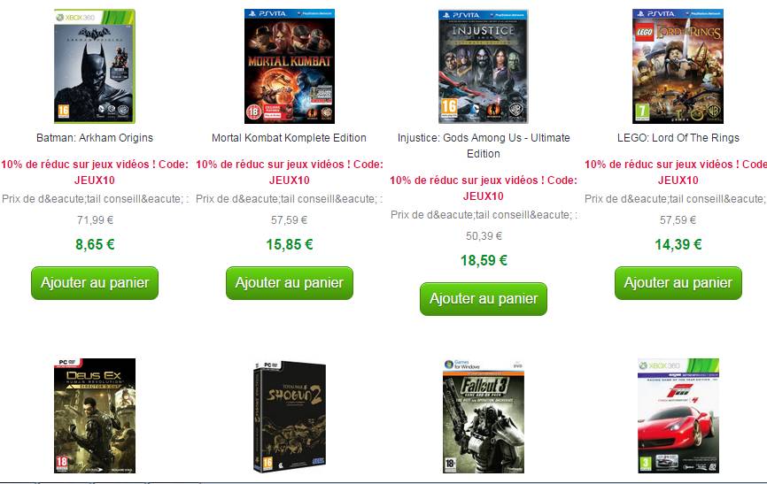 10% supplémentaire sur les jeux vidéo (3DS, PS3, Xbox, PS Vita, PC) – ZAVVI