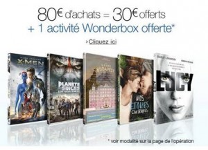 Blu-Ray DVD 30 euros de remise et 25 euros Wonderbox