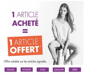 Bon plan Gemo second article gratuit